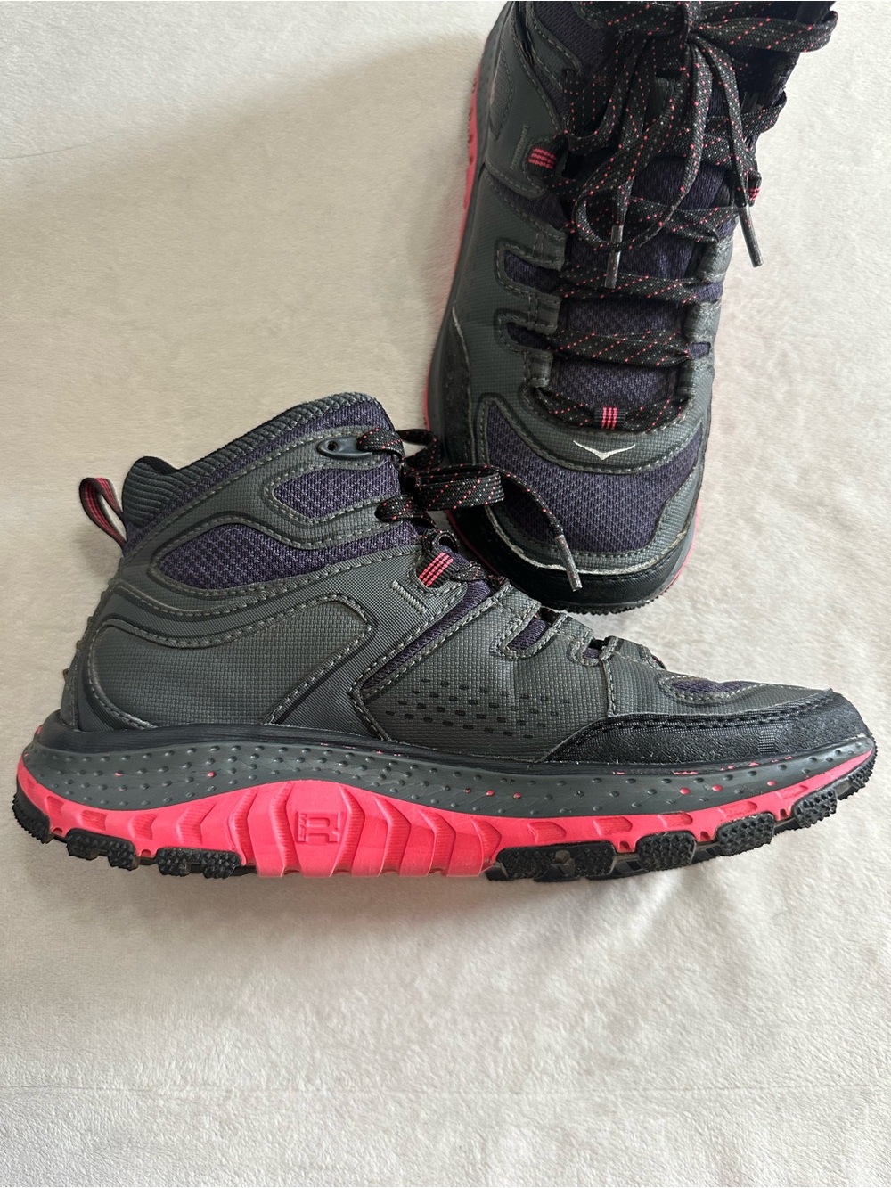 Women's Hoka One One Black Hiking Trail Running Shoes/Boots Size 7 - Picture 4 of 14
